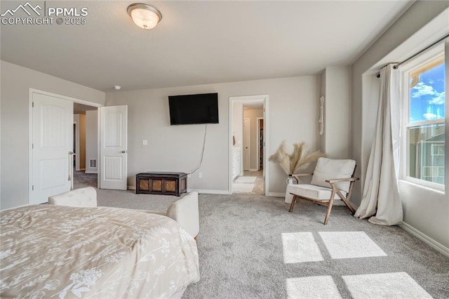 view of carpeted bedroom