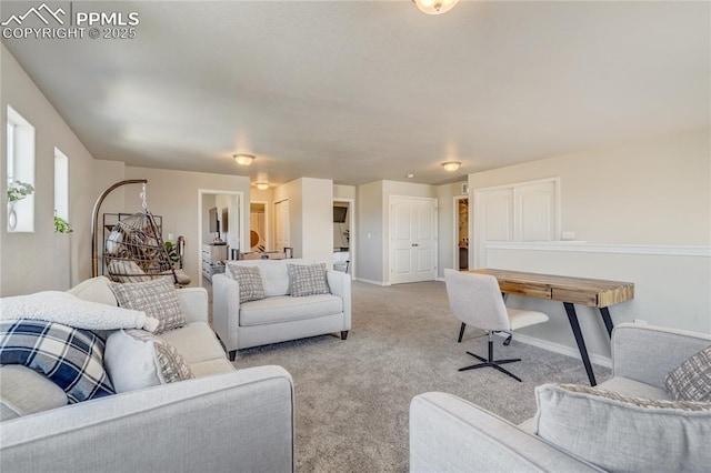 view of carpeted living room