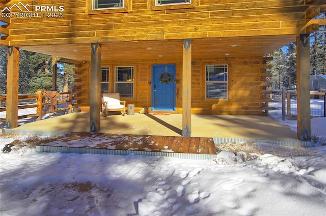 exterior space featuring a porch