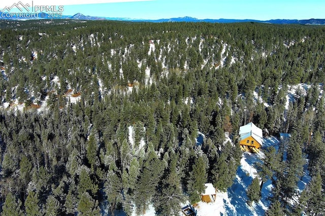 aerial view featuring a mountain view