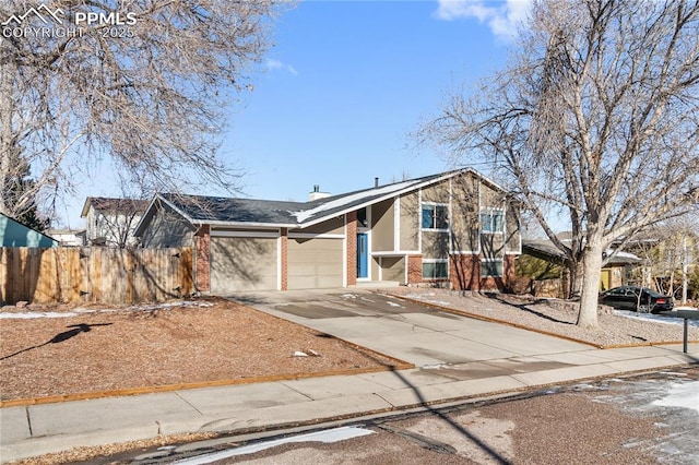 view of front of home featuring a garage