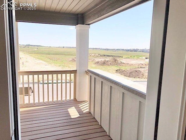 balcony with a rural view