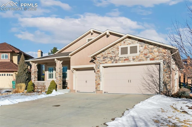 view of front of property with covered porch