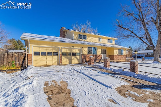 view of front of home featuring a garage