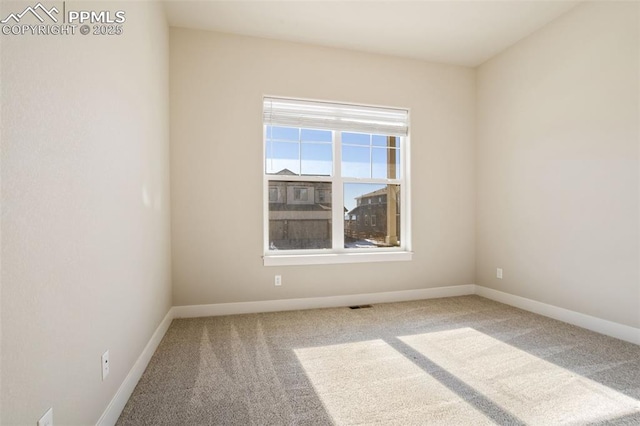 unfurnished room with carpet