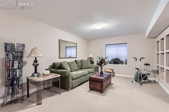 view of carpeted living room