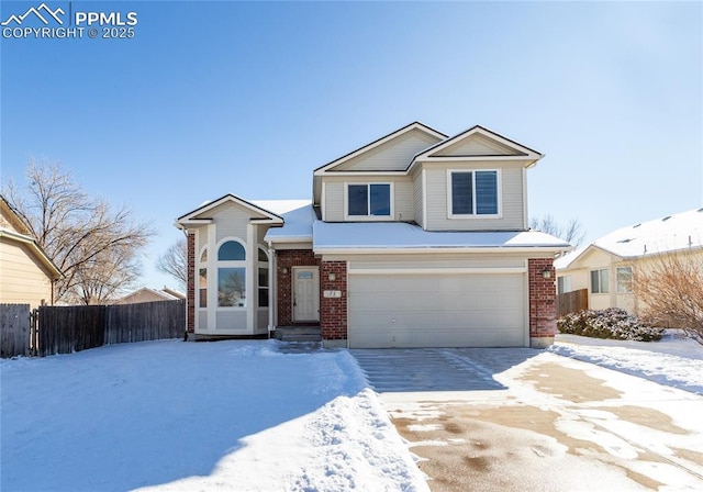 view of front of home featuring a garage