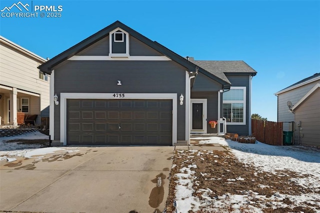 view of front of house featuring a garage