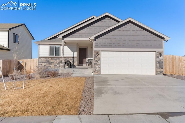 craftsman-style home featuring a garage