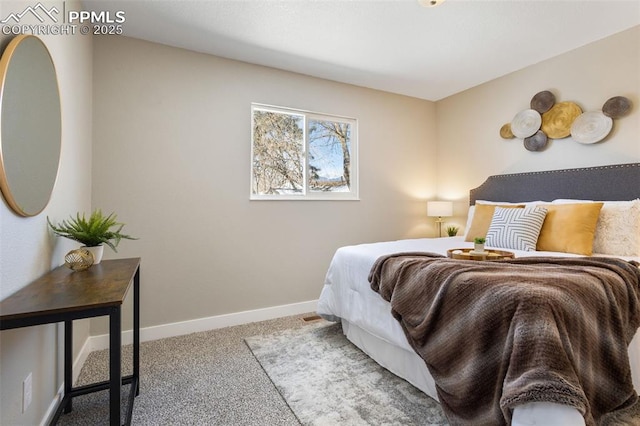 bedroom with carpet floors