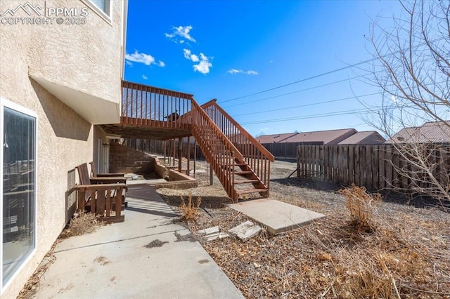 view of patio / terrace with a wooden deck