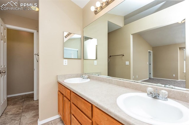 bathroom with vanity