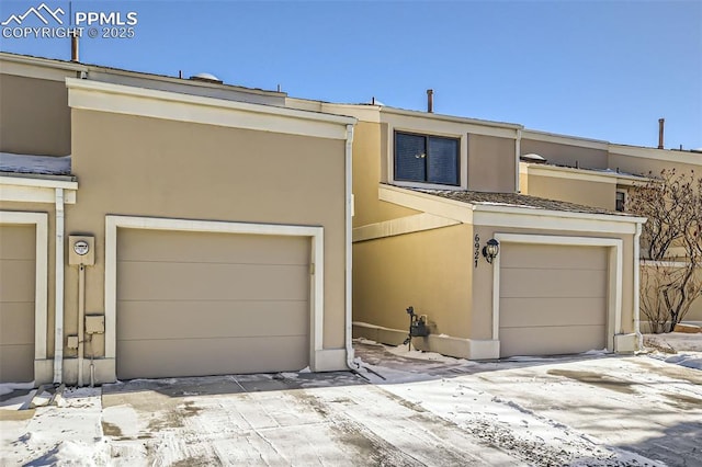 view of property featuring a garage