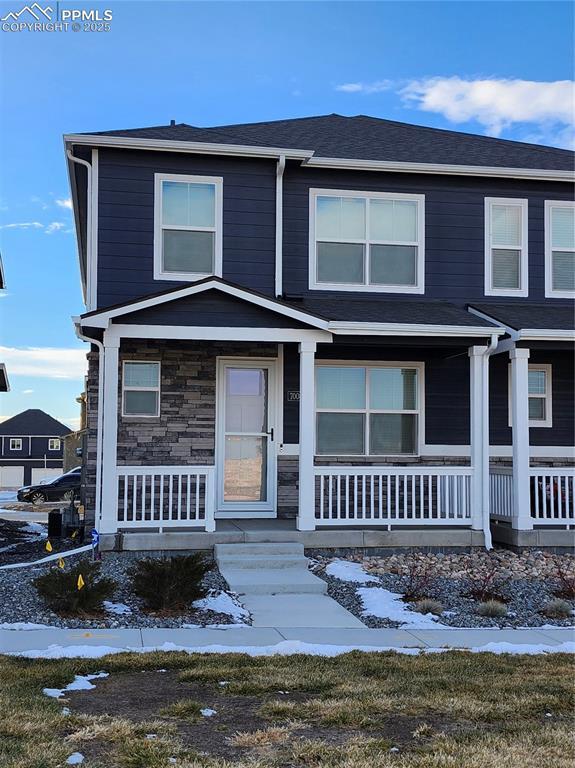 view of front of home with a porch