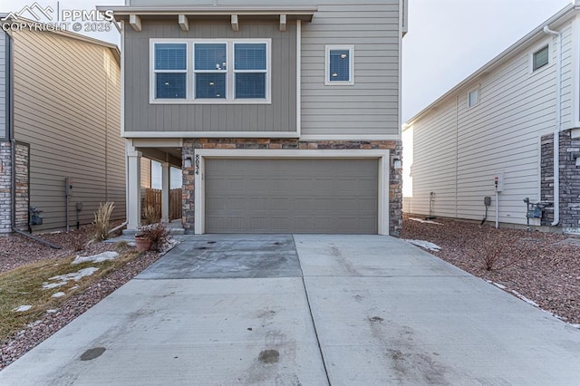 view of front of home featuring a garage