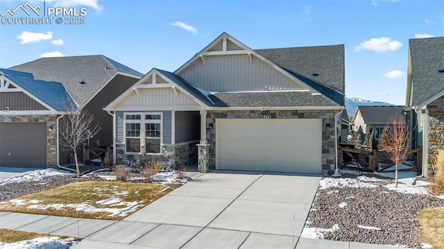 craftsman-style house with a garage