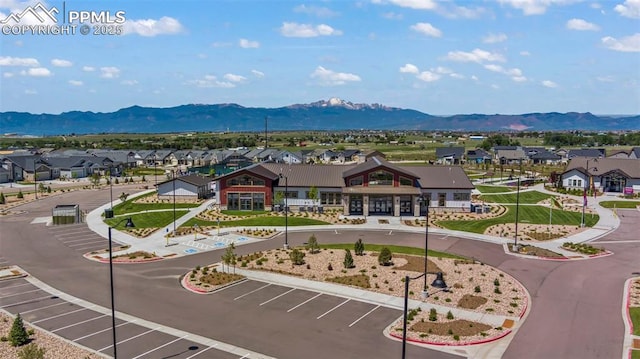 exterior space featuring a mountain view