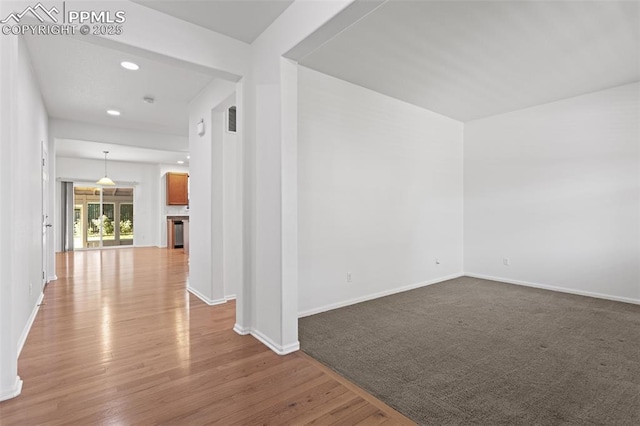 interior space featuring hardwood / wood-style floors