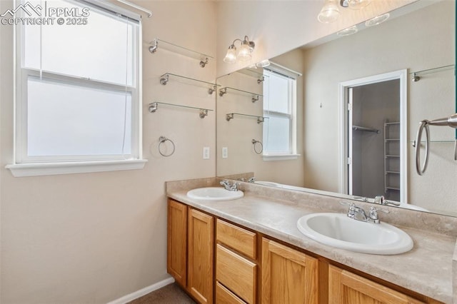 bathroom with vanity