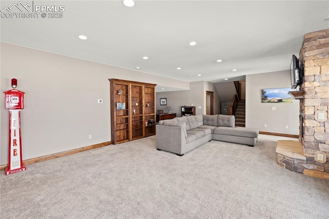 view of carpeted living room