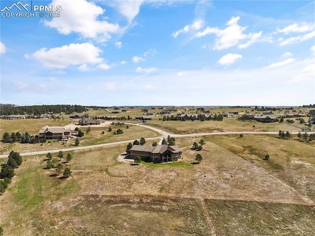 drone / aerial view with a rural view