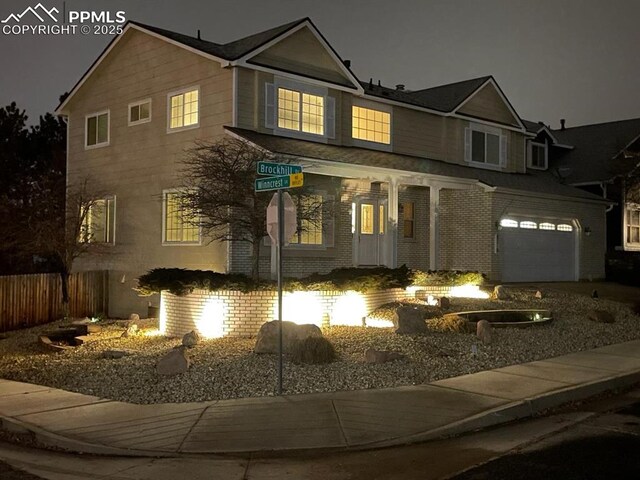 view of front of home featuring a garage