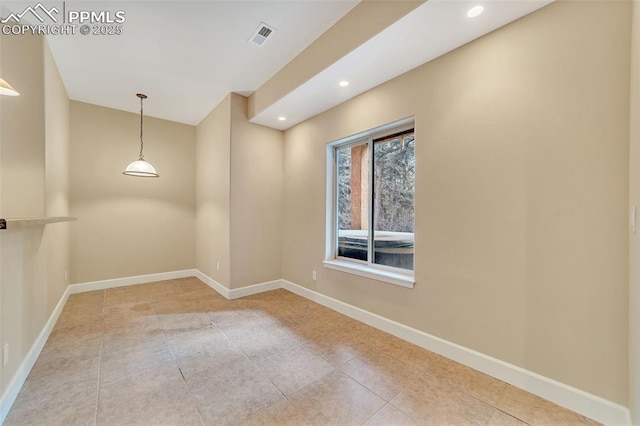 view of tiled empty room