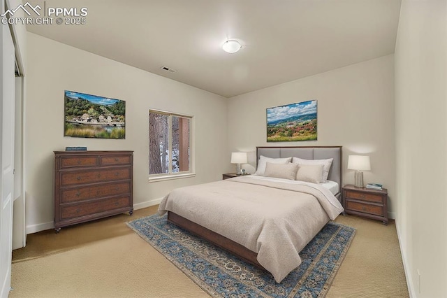 view of carpeted bedroom