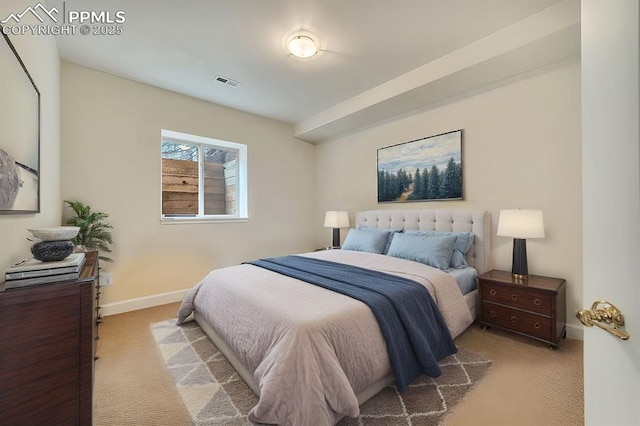 view of carpeted bedroom