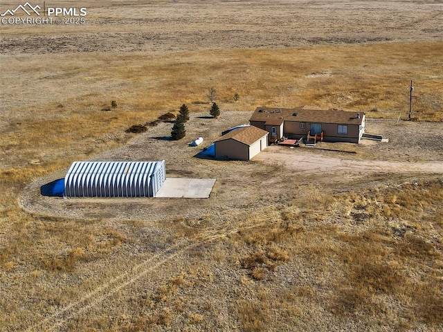 drone / aerial view featuring a rural view