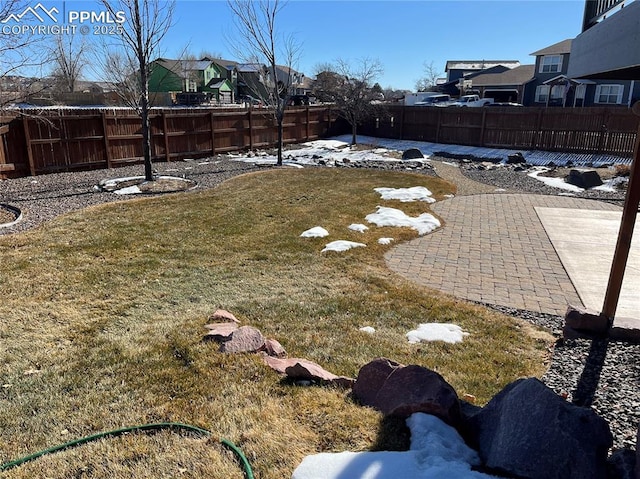 view of yard with a patio