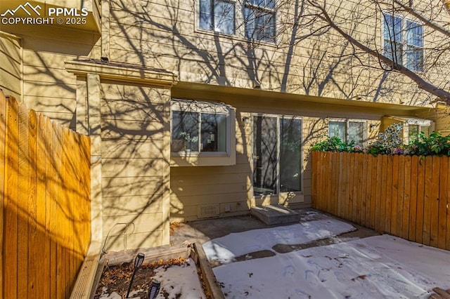 view of home's exterior with a patio area