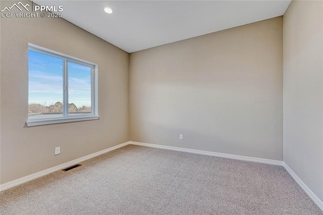 view of carpeted empty room