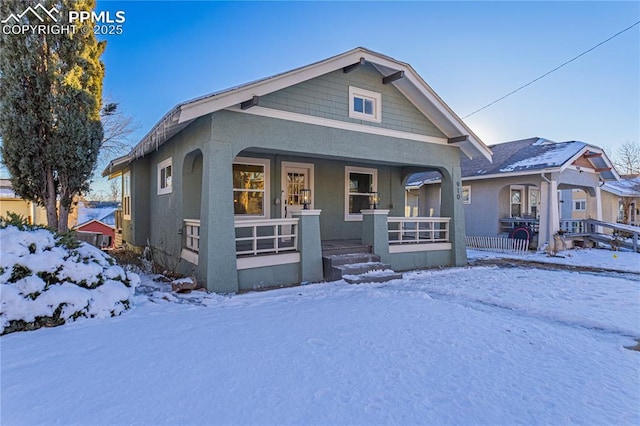 bungalow featuring a porch