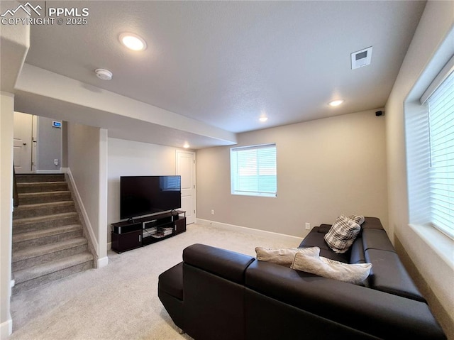 view of carpeted living room