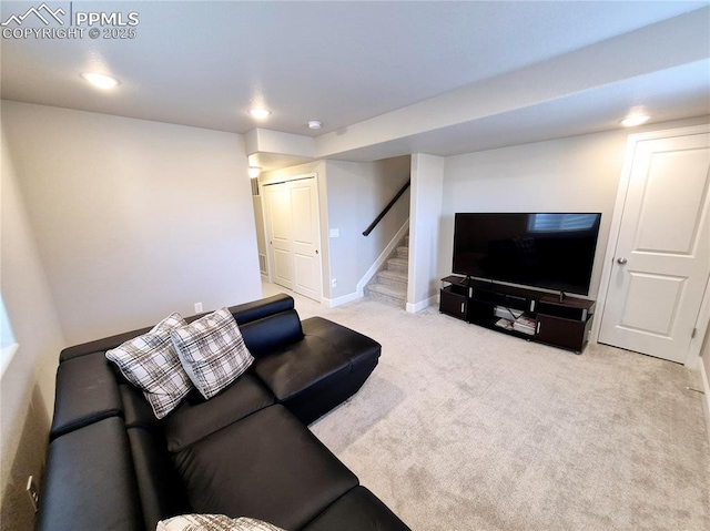 view of carpeted living room