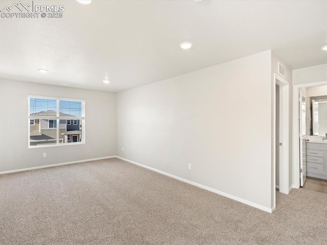 view of carpeted empty room