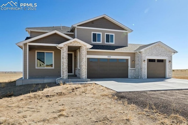 view of front of house featuring a garage