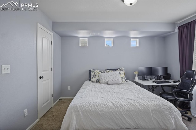 view of carpeted bedroom