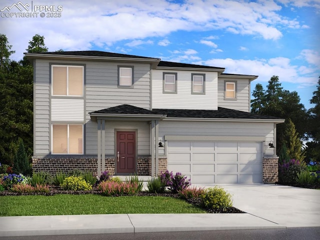 view of front of house featuring a garage