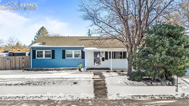 view of ranch-style home