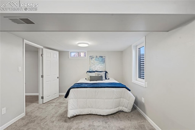 view of carpeted bedroom