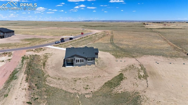 bird's eye view with a rural view