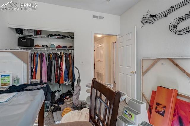 interior space featuring a closet