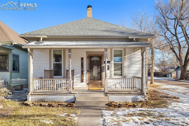 bungalow featuring covered porch