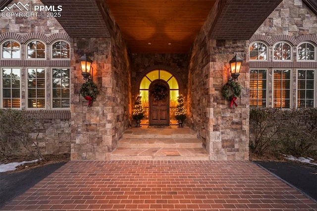 view of doorway to property