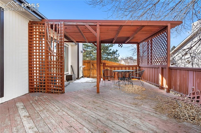 view of wooden terrace