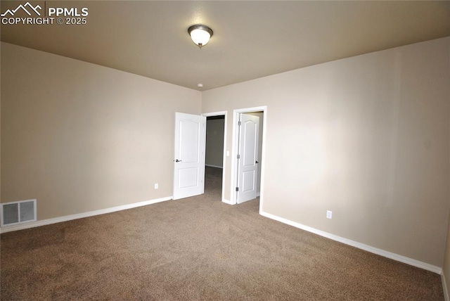 view of carpeted empty room