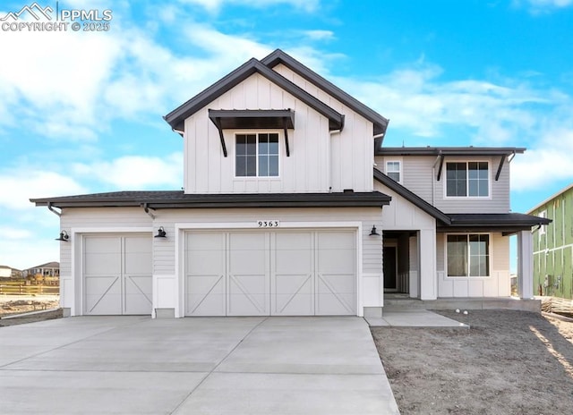 view of front of home featuring a garage