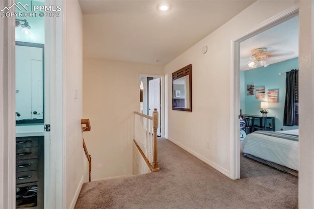 corridor with carpet floors